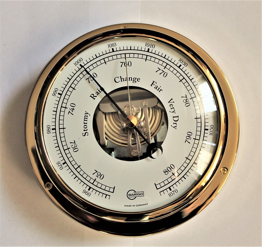 BARIGO Schiffsbarometer Viking Ø 155 x 35 mm Messing